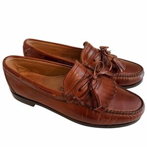 Allen Edmonds Classic Brown Kiltie "Sloughton" Tassel Loafers 9.5D